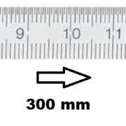 HORIZONTAL FLEXIBLE RULE CLASS II LEFT TO RIGHT 300 MM SECTION 13x0,5 MM<BR>REF : RGH96-G2300B050